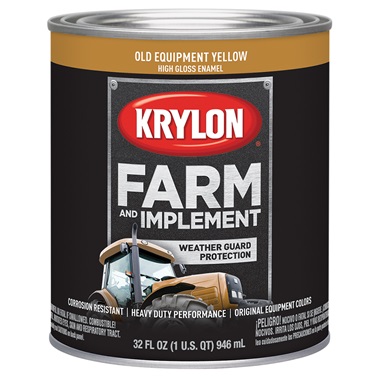 Krylon® Farm & Implement Paint - Old Equipment Cat Yellow, Qt
